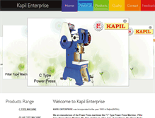 Tablet Screenshot of kapilenterprise.com